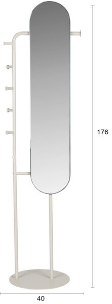 Zuiver Béžové kovové stojací zrcadlo VERO 179 cm