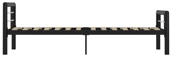 Rám postele černobílý kov 100 x 200 cm 284551