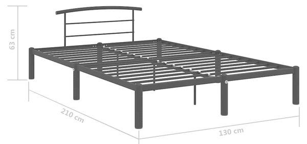 Rám postele černý kov 120 x 200 cm 284658