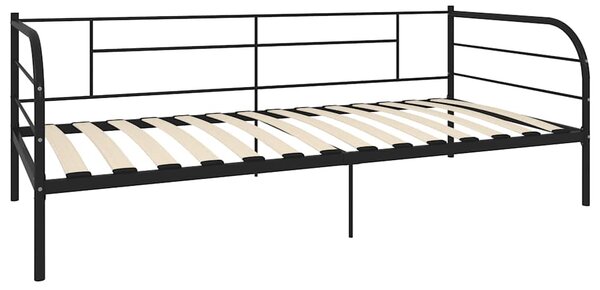 Rám denní postele černý kov 90 x 200 cm 284673