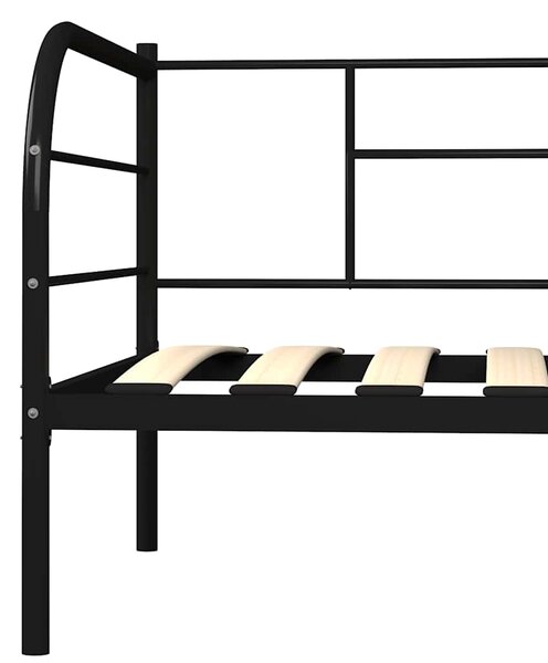 Rám denní postele černý kov 90 x 200 cm 284673