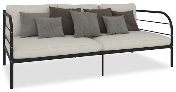 Rám denní postele černý kov 90 x 200 cm 284673