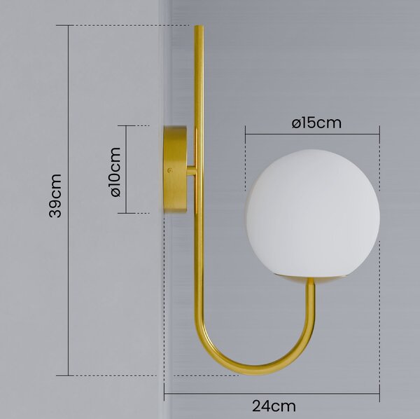 Nástěnné svítidlo G9, Ø 15 cm