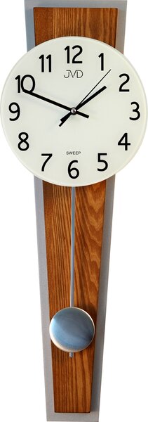JVD Netikající dřevěné kyvadlové hodiny JVD NS17020/11 s tichým chodem