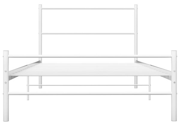 Rám postele bílý kov 100 x 200 cm 284693