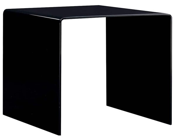 Konferenční stolek černý 50 x 50 x 45 cm tvrzené sklo 284723