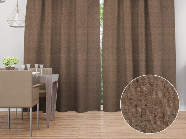 Biante Dekorační závěs PML-120 Hnědá režná 145x140 cm