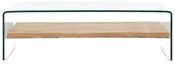 Konferenční stolek čirý 98 x 45 x 31 cm tvrzené sklo 284743