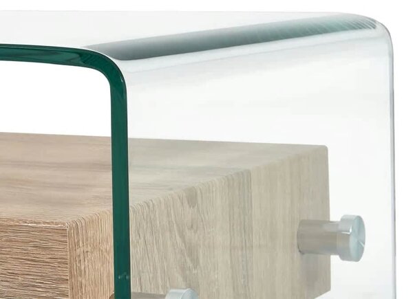 Konferenční stolek čirý 98 x 45 x 31 cm tvrzené sklo 284747