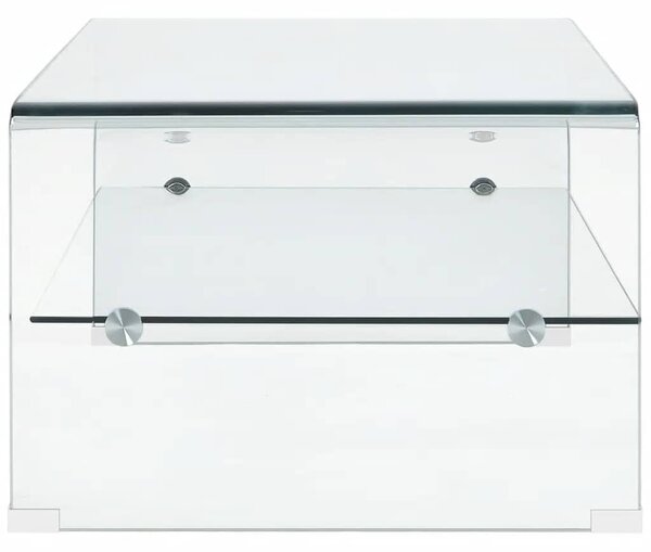 Konferenční stolek čirý 98 x 45 x 31 cm tvrzené sklo 284745