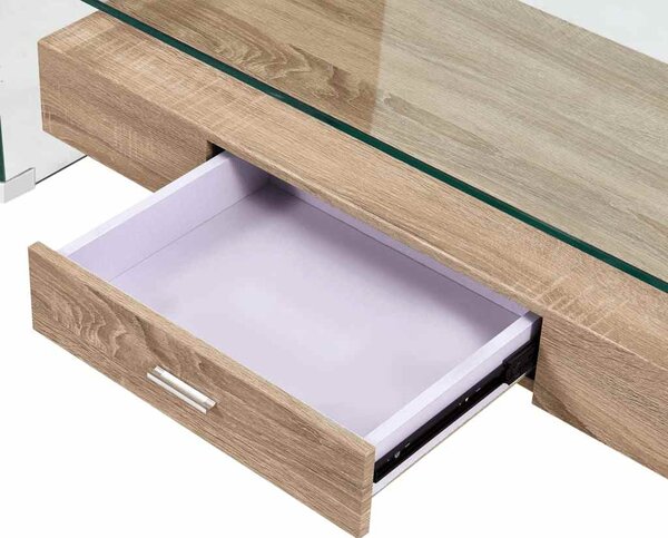 Konferenční stolek čirý 98 x 45 x 31 cm tvrzené sklo 284747