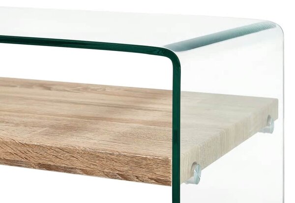 Konferenční stolek čirý 98 x 45 x 31 cm tvrzené sklo 284743