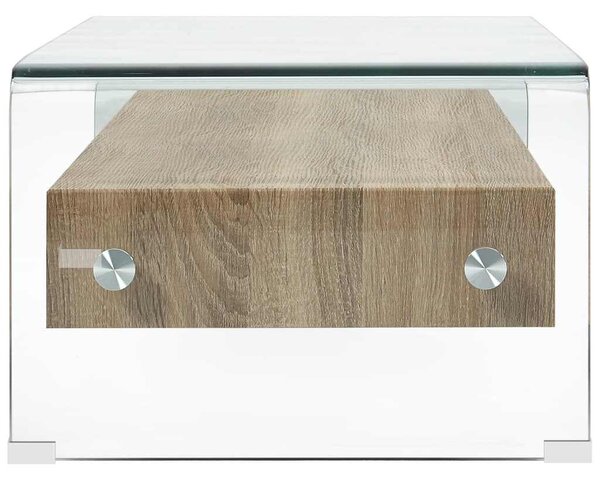 Konferenční stolek čirý 98 x 45 x 31 cm tvrzené sklo 284747