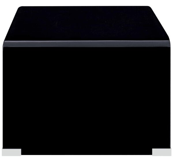 Konferenční stolek černý 98 x 45 x 31 cm tvrzené sklo 284729
