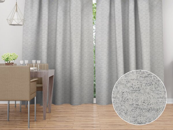 Biante Dekorační závěs PML-118 Šedá režná 145x140 cm