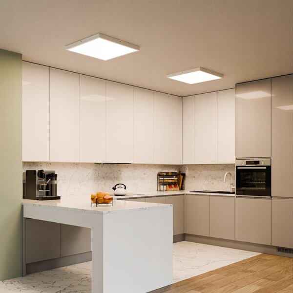 Bílý kancelářský LED panel 60 W, 60 × 60 cm, neutrální bílá
