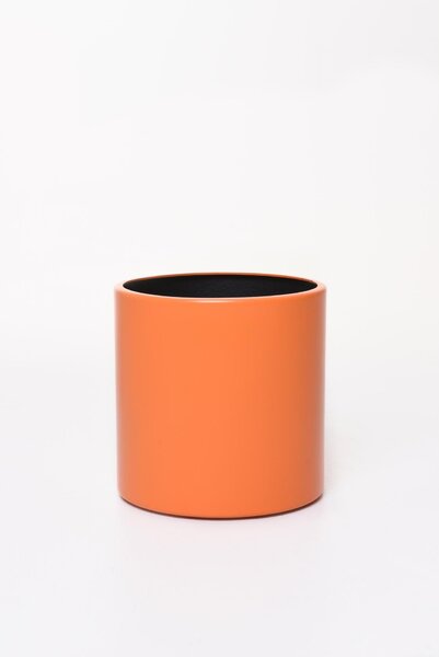 Okrasný květináč NEW RONDO, hliník, 25x25 cm, oranžový