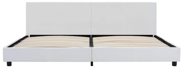 Rám postele bílý umělá kůže 180 x 200 cm 284767