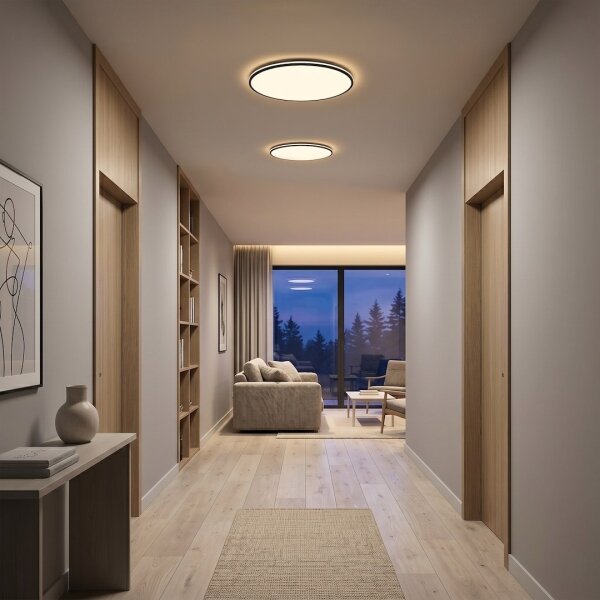 LED Stropní svítidlo HUGO LED/16/24/32W/230V 3000/4000/6500K pr. 37 cm IP54 čer