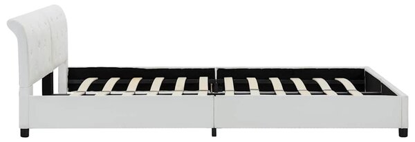 Rám postele bílý umělá kůže 160 x 200 cm 284874
