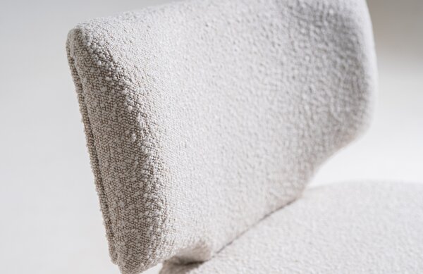Nordic Design Bílé látkové bouclé křeslo Full