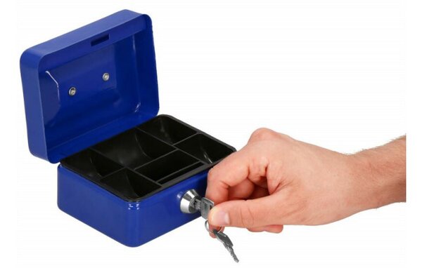 Příruční pokladna SPRINGOS CASHBOX 1 modrá