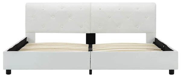 Rám postele bílý umělá kůže 160 x 200 cm 284874