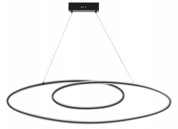 LED závěsné svítidlo 102 cm, 4000 K, černé, neutrální bílá
