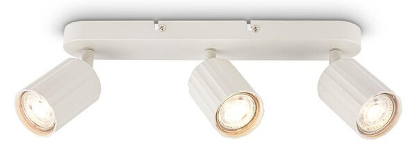 BRI 2324036 Skaft stropní bodové svítidlo - GU10 patice, max. 9W, nastavitelné, starobílá, 3-ramenné - BRILONER