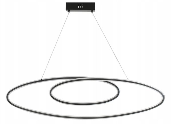 LED závěsné svítidlo 102 cm, 4000 K, černé, neutrální bílá