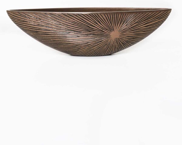 Okrasná mísa SCIROCCO, sklolaminát, šířka 60 cm, bronzová