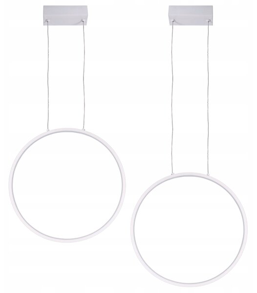 Bílé sada 2 ks: LED závěsné svítidlo 50 W, 4000 K, neutrální bílá