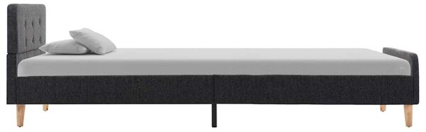 Rám postele tmavě šedý jutovina 90 x 200 cm 284894