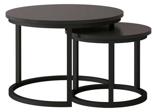 Konferenční stolek Toronto 50x42 + 70x46 černý / černý Idczak meble