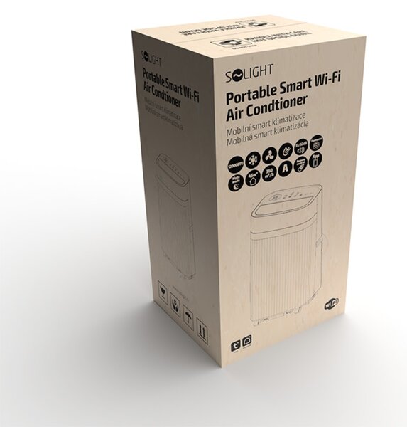 Solight mobilní klimatizace 12000 BTU, smart WiFi, chlazení, odvlhčování, ventilátor DAC-12000