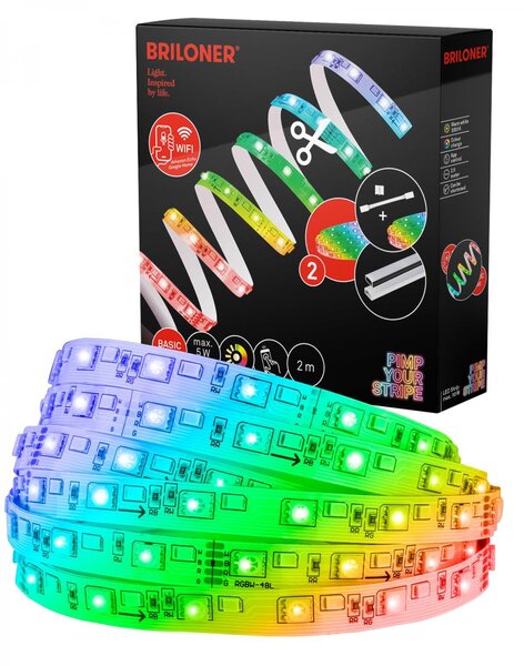 BRI 2154192 Pimp Your Stripe startovací sada LED pásek 2m, WiFi, RGB+W - BRILONER