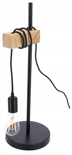 Černá stolní lampa 366 E27 ve skandinávském stylu