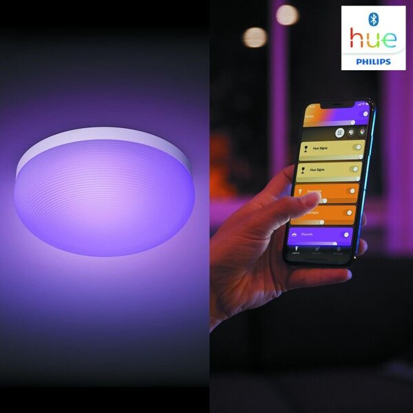 Hue WACA Flourish stropní LED svítidlo 1x32,5W 2250lm 2000-6500K RGB IP20 35,9cm bílá