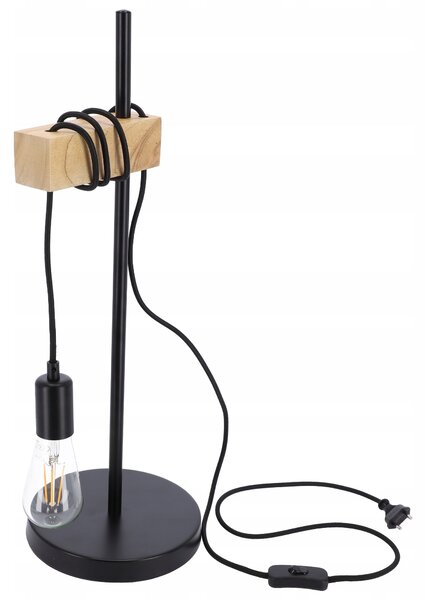 Černá stolní lampa 366 E27 ve skandinávském stylu