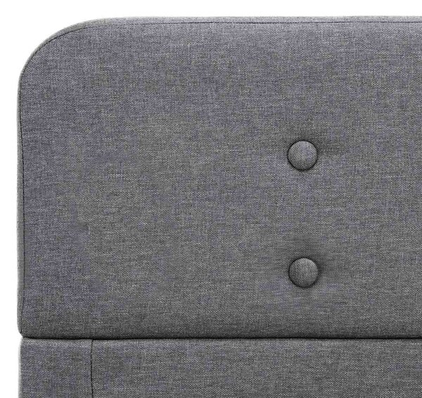 Rám postele světle šedý textil 100 x 200 cm 284901