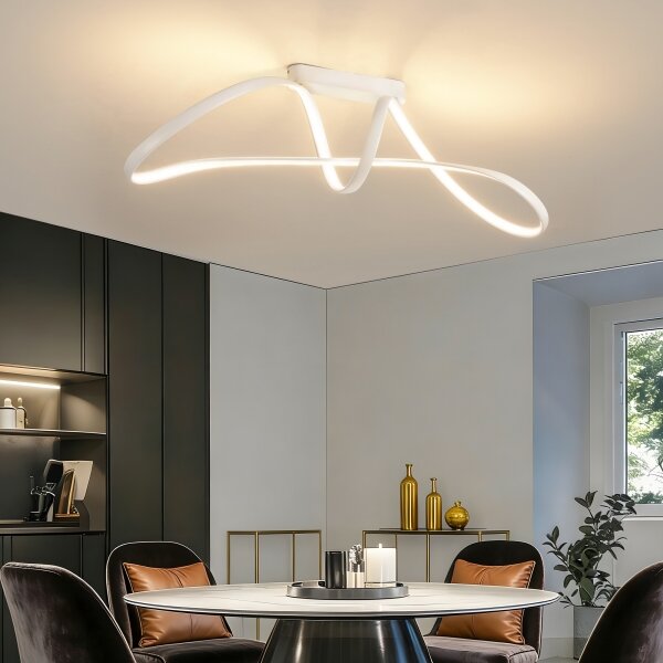 Brilagi-LED Stmívatelný přisazený lustr TWISTER LED/60W/230V 3000-6000K bílá+DO