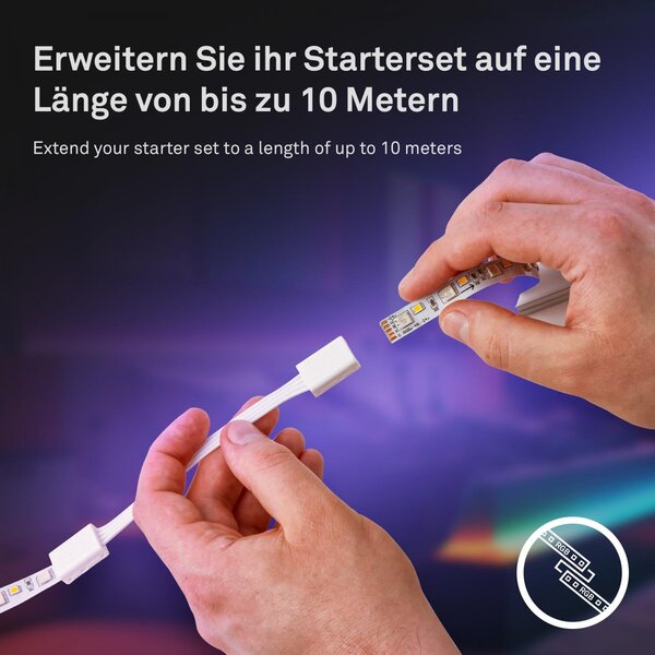 BRI 2166192 Pimp Your Stripe startovací sada LED pásek 2m, IP44 venkovní, RGB+W, dálkový ovladač - BRILONER