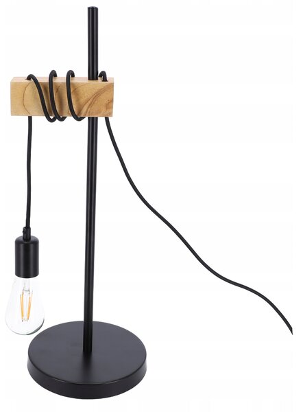Černá stolní lampa 366 E27 ve skandinávském stylu