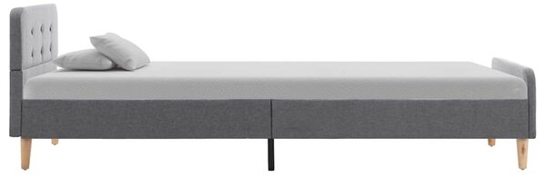 Rám postele světle šedý textil 100 x 200 cm 284901