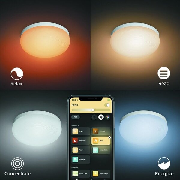Hue WACA Flourish stropní LED svítidlo 1x32,5W 2250lm 2000-6500K RGB IP20 35,9cm bílá
