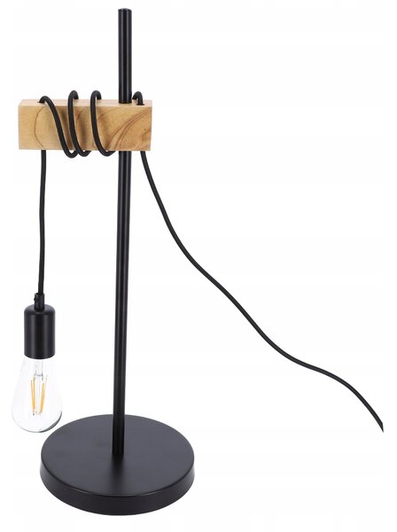 Černá stolní lampa 366 E27 ve skandinávském stylu