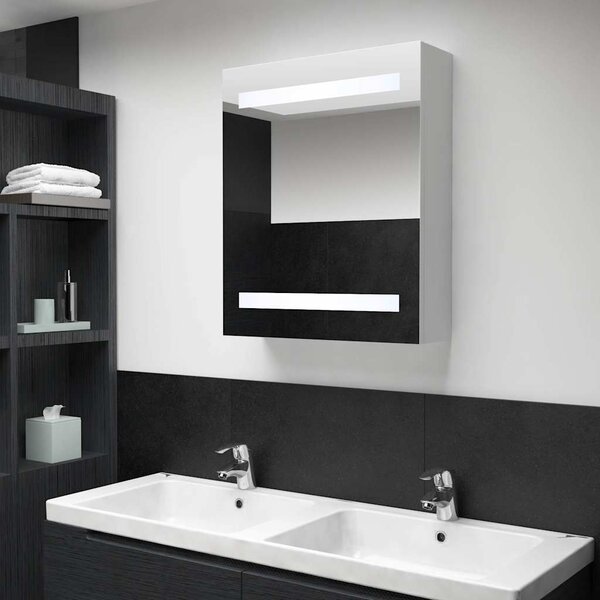 LED koupelnová skříňka se zrcadlem 50 x 13,5 x 60 cm 285115