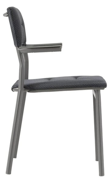 Venkovní jídelní židle s područkami ORON BeComfort šedá Dark Grey