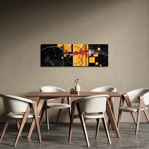 Abstraktní obraz - Tanečnice (s hodinami) (90x30 cm)