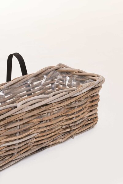 Balkónový truhlík SACADA, ratan, délka 46 cm, natur